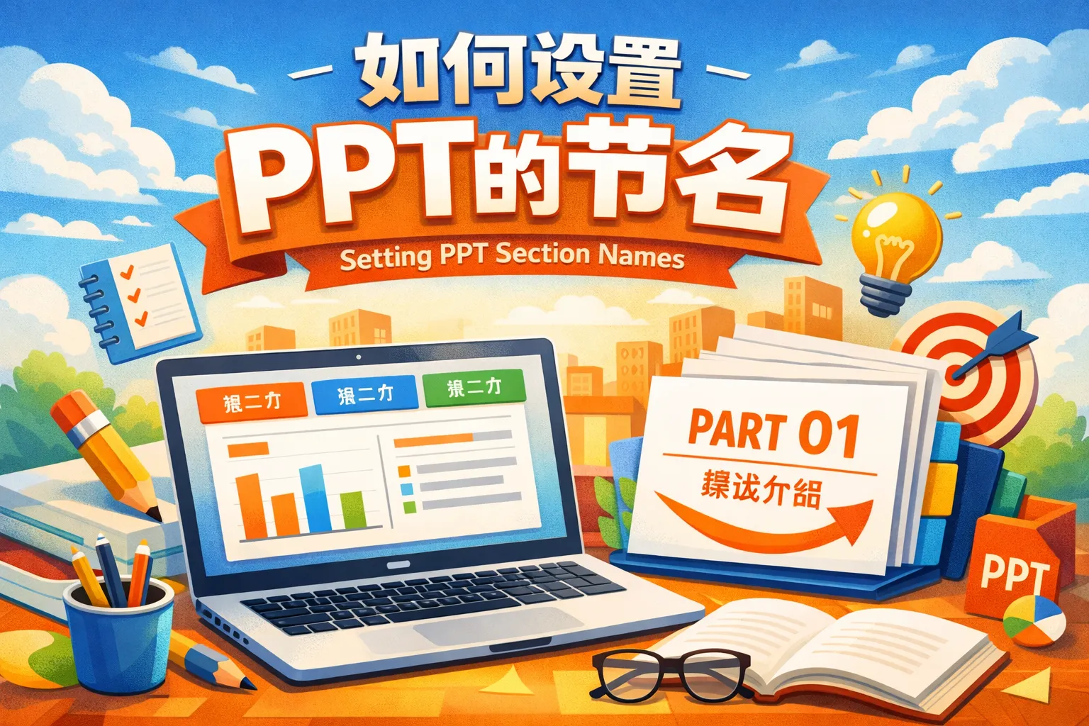 如何设置ppt的节名