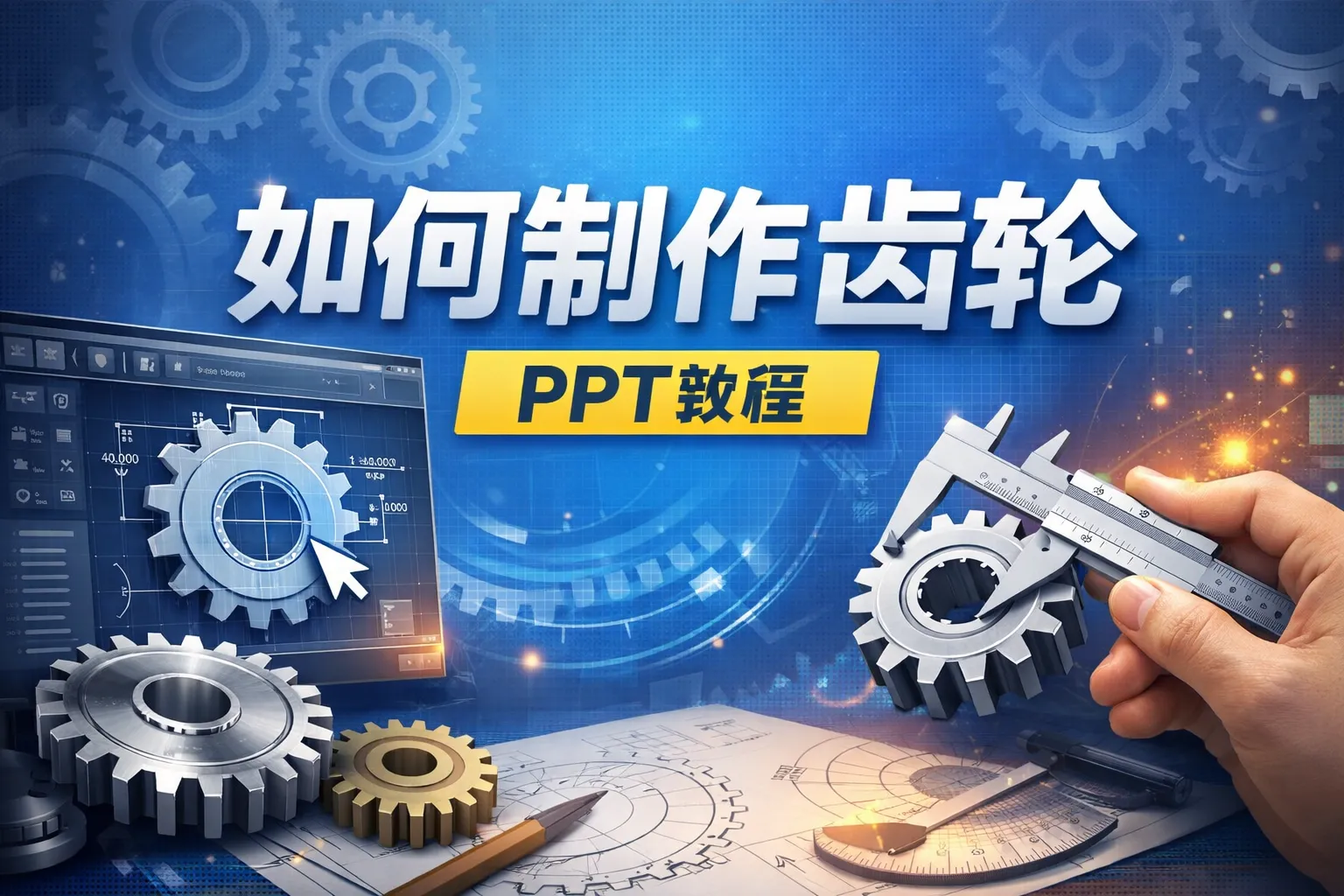 ppt 如何制作齿轮