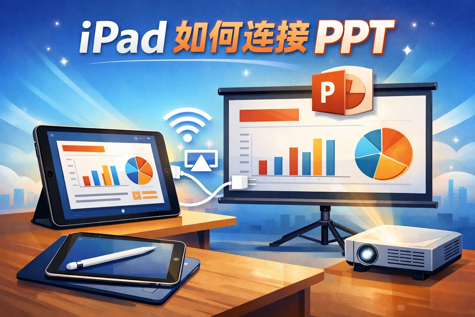 ipad如何连接ppt
