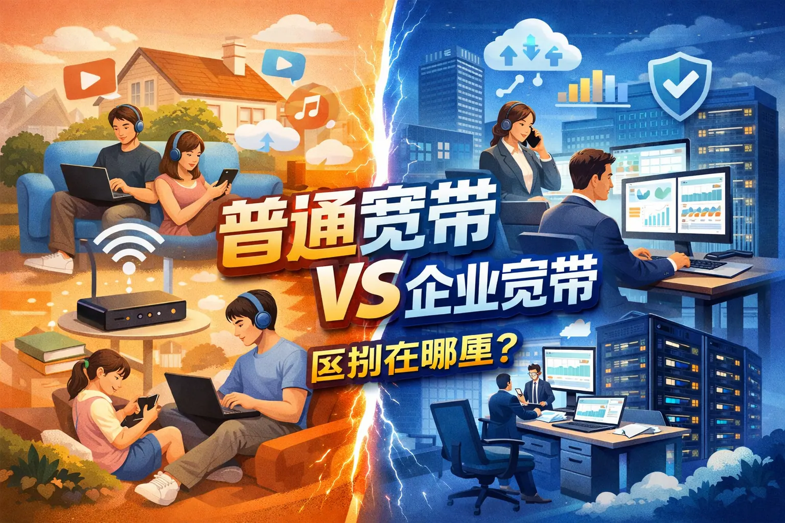 普通宽带与企业宽带的区别