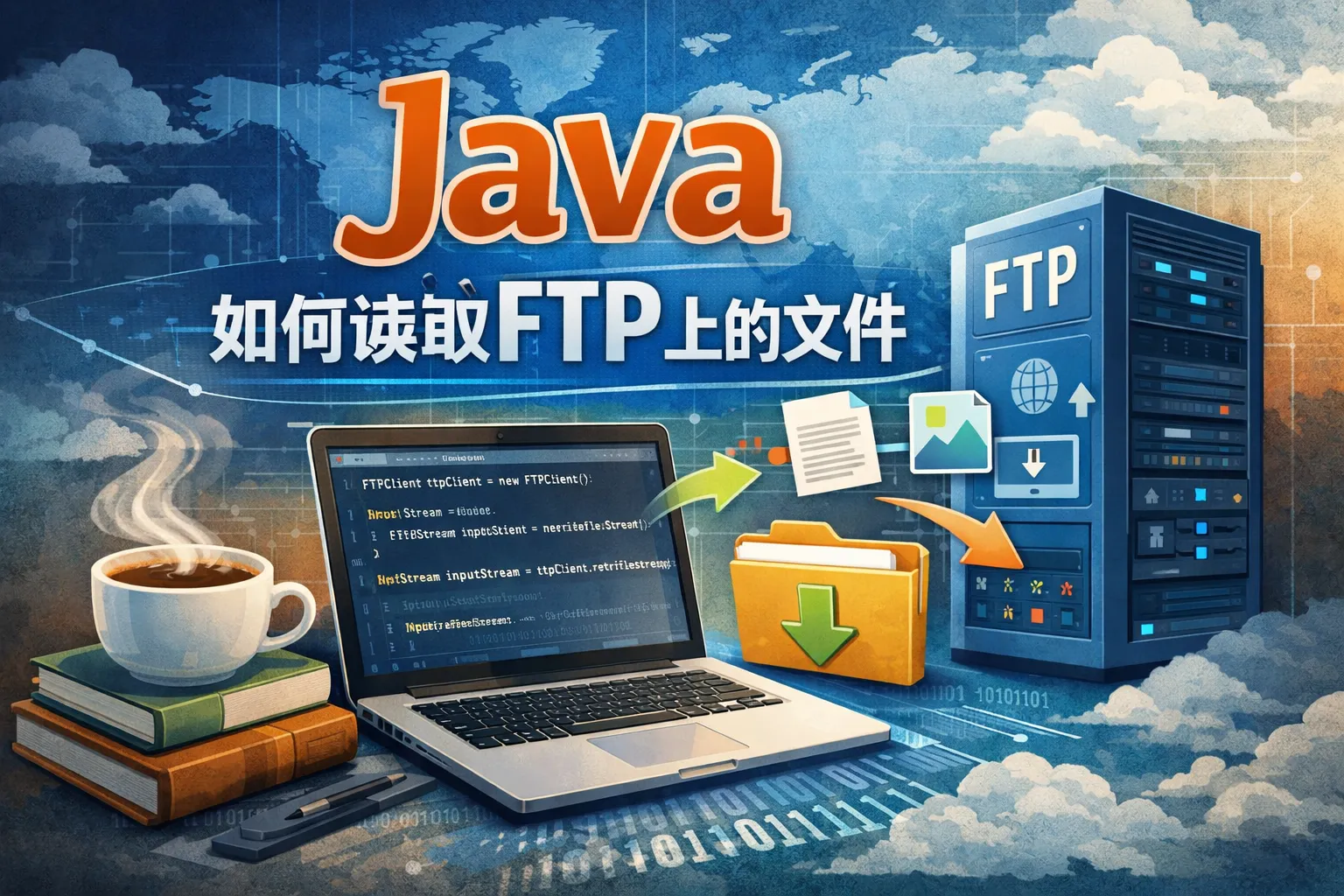 java 如何读取ftp上的文件