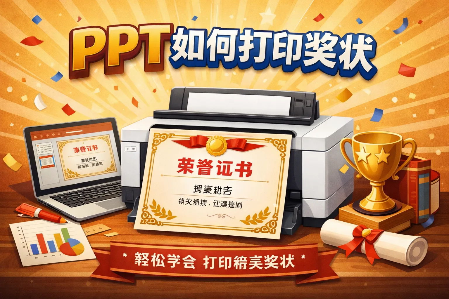 PPT如何打印奖状