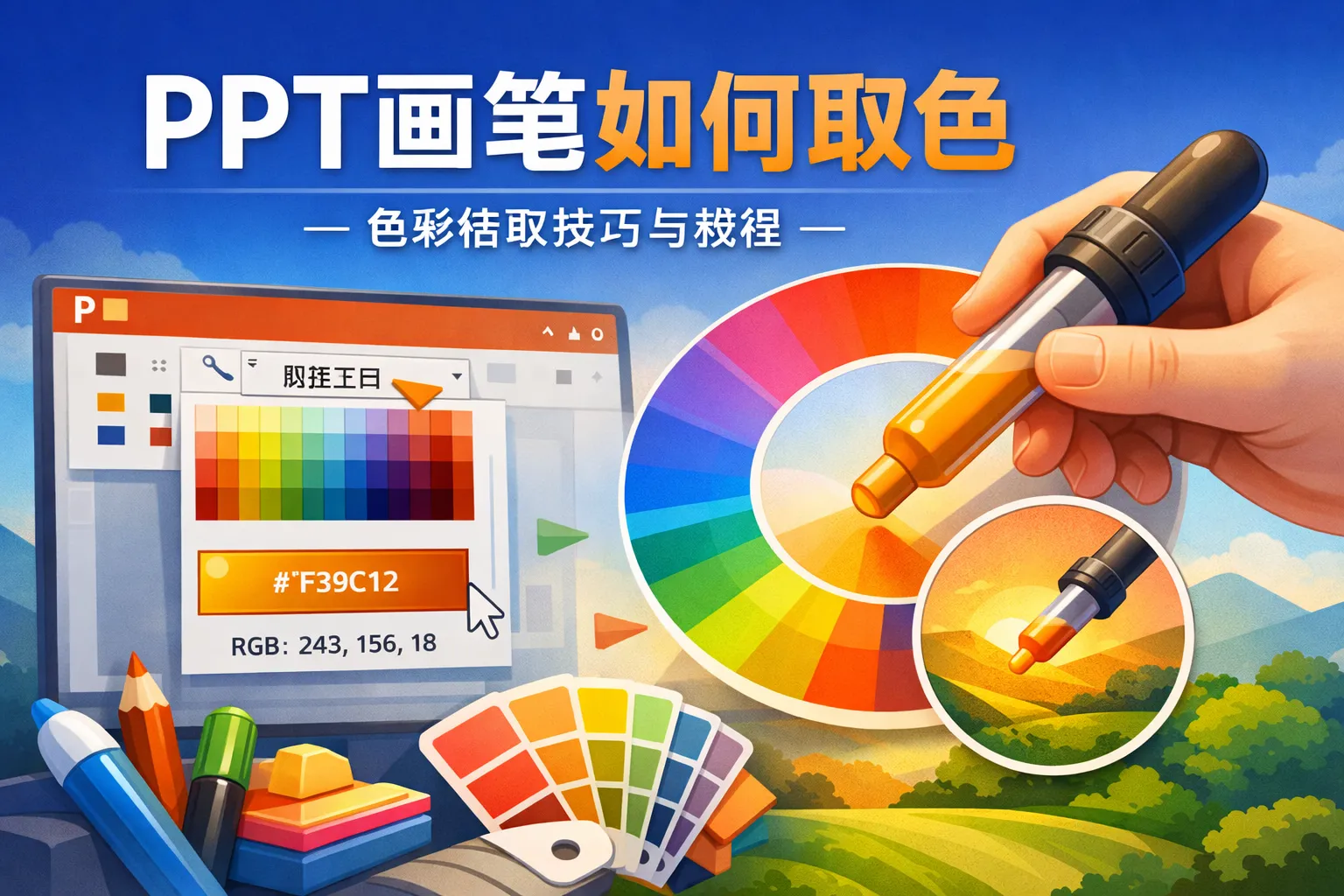 ppt画笔如何取色