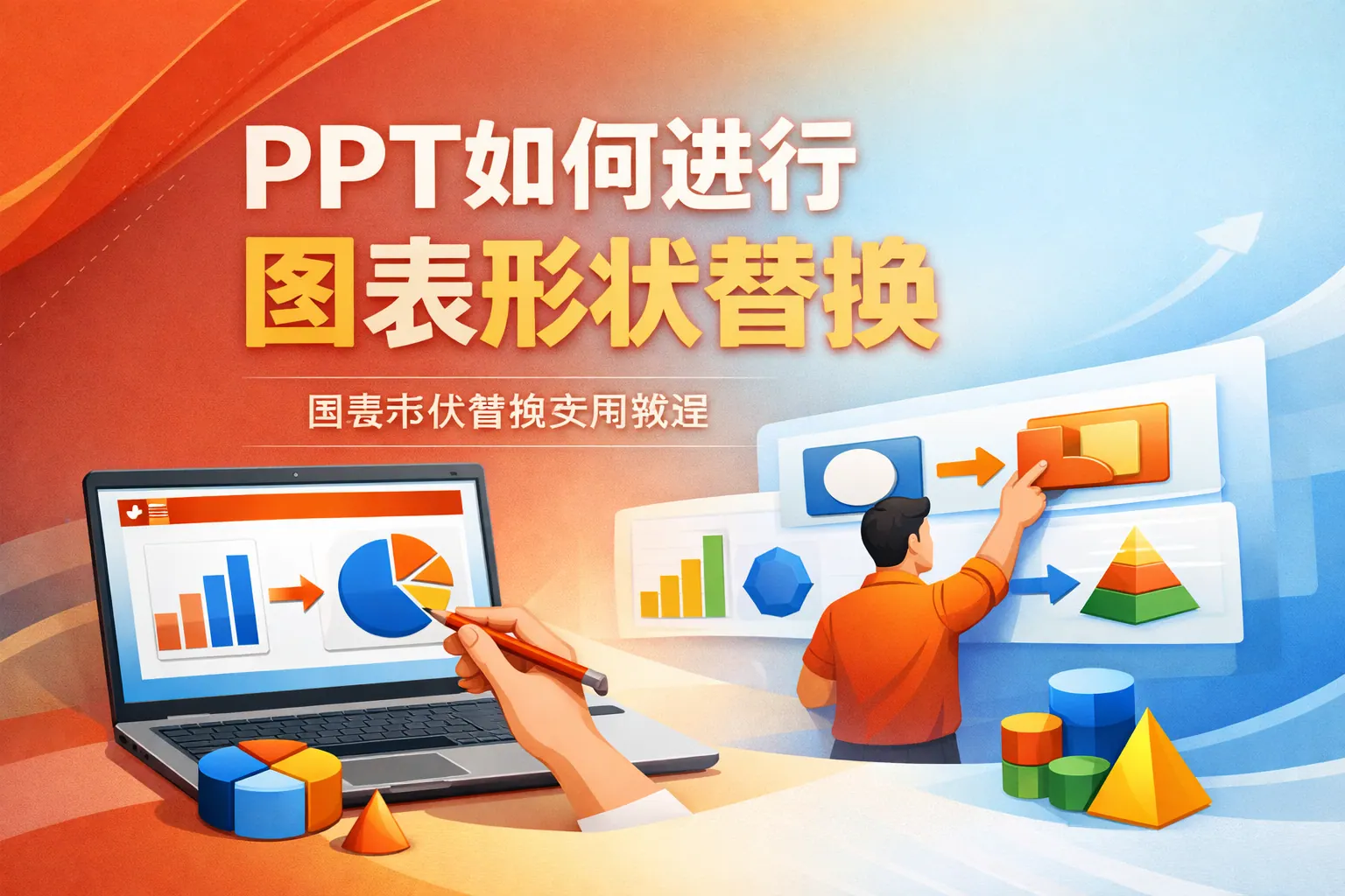 ppt如何进行图表形状替换