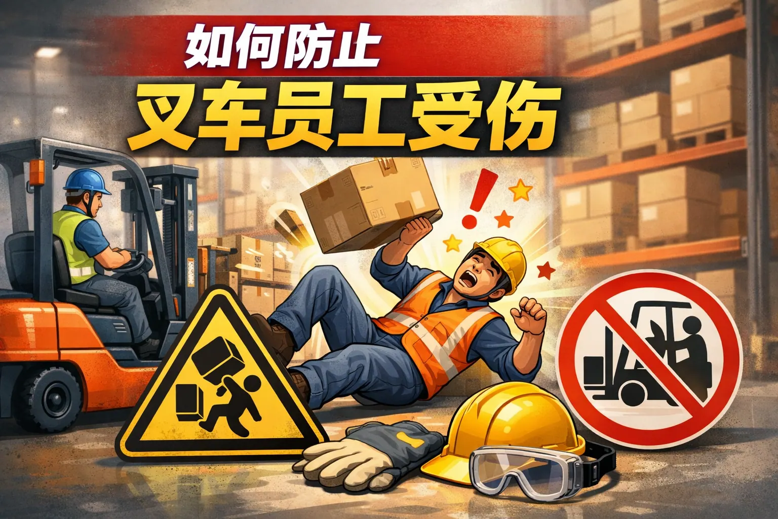 如何防止叉车员工受伤