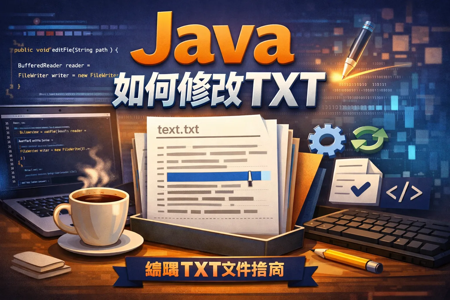 java如何修改txt