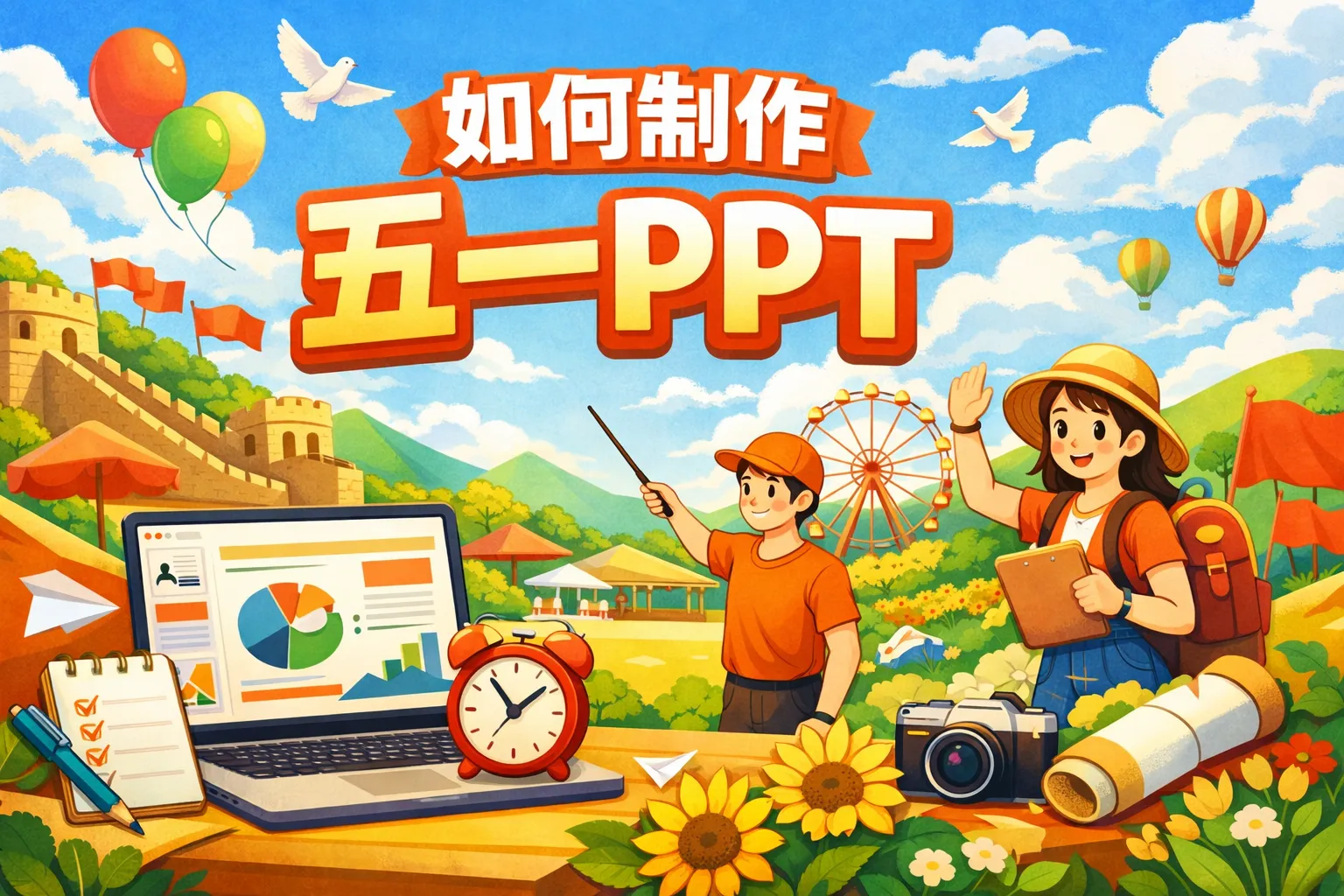 如何制作五一ppt