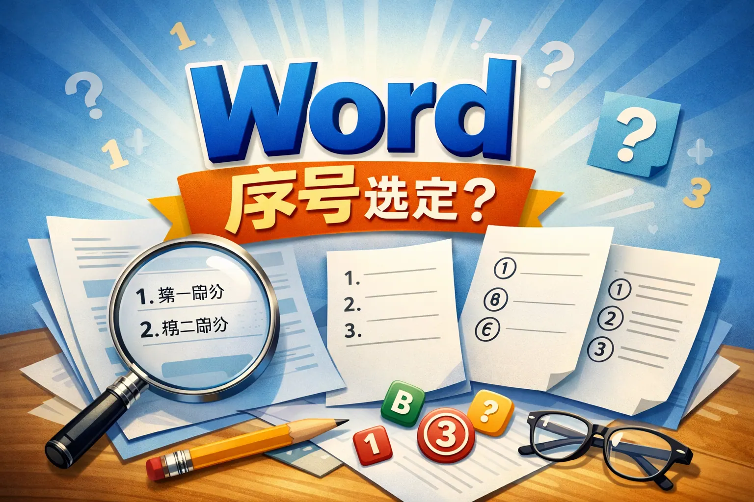 word序号如何选定