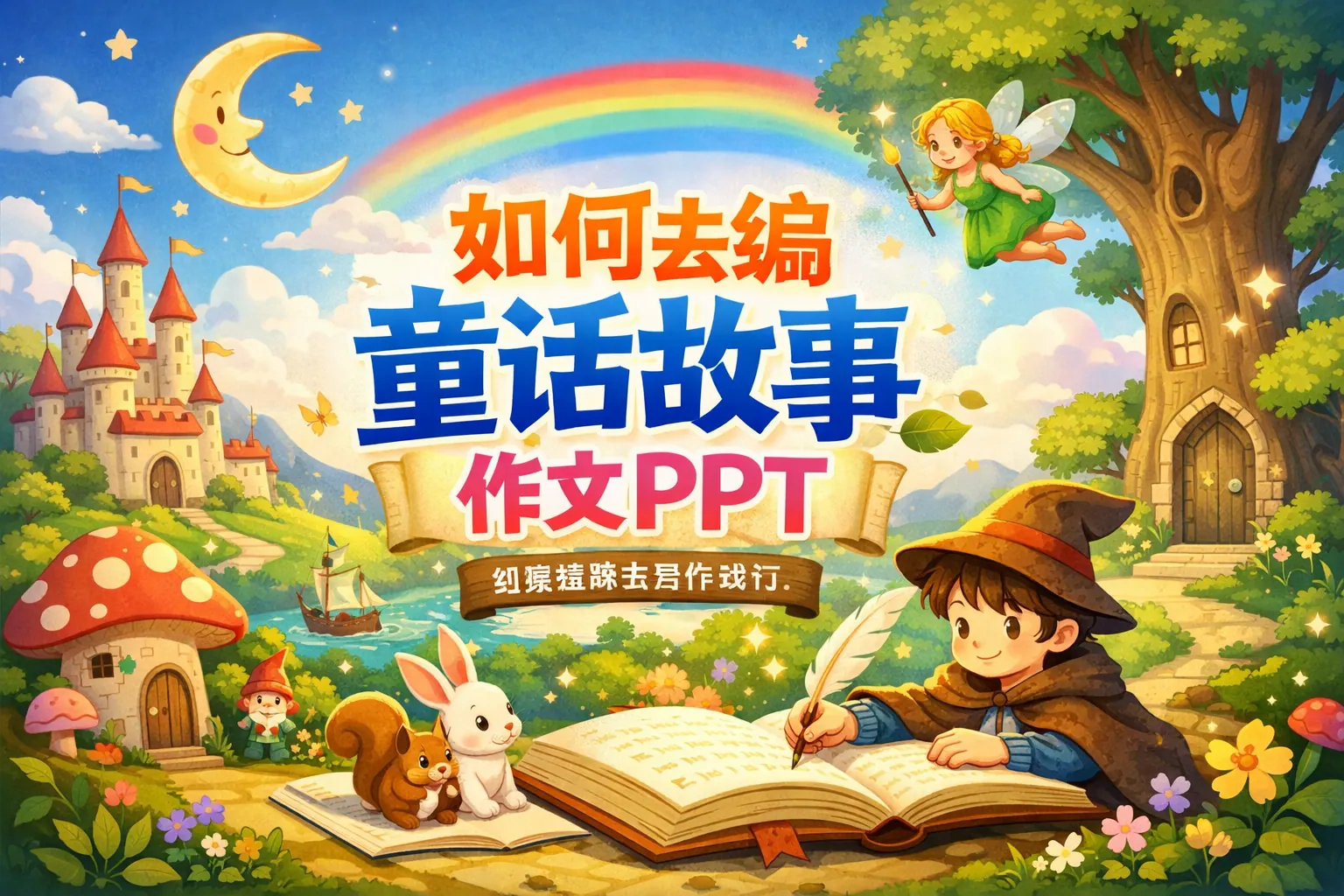 如何去编童话故事作文ppt