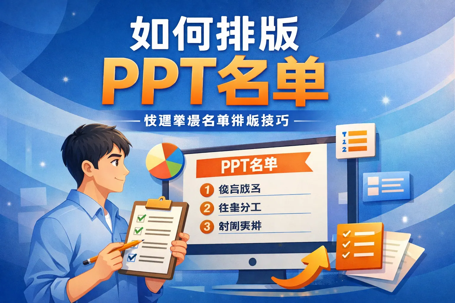 如何排版ppt名单