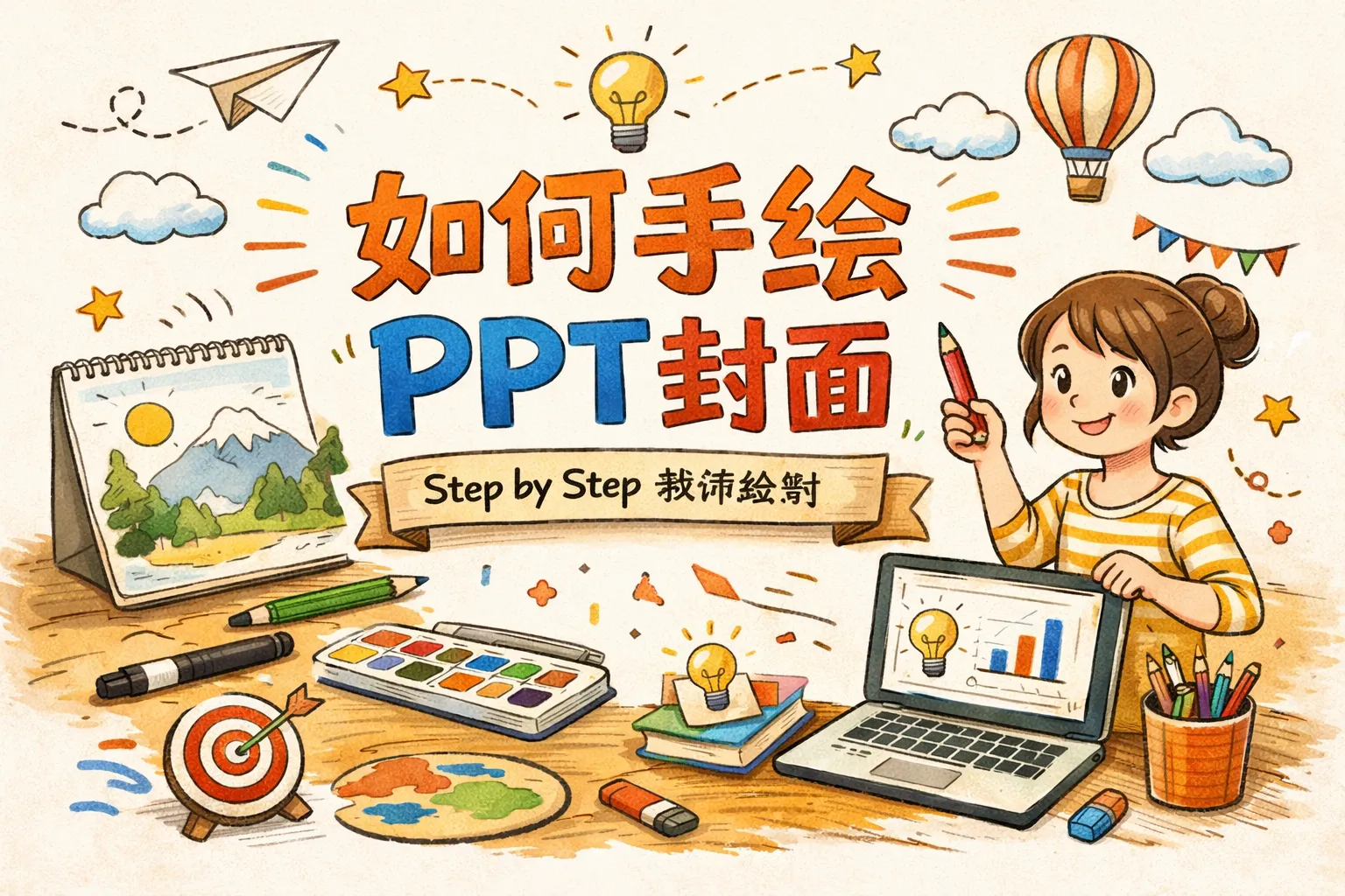 如何手绘ppt封面