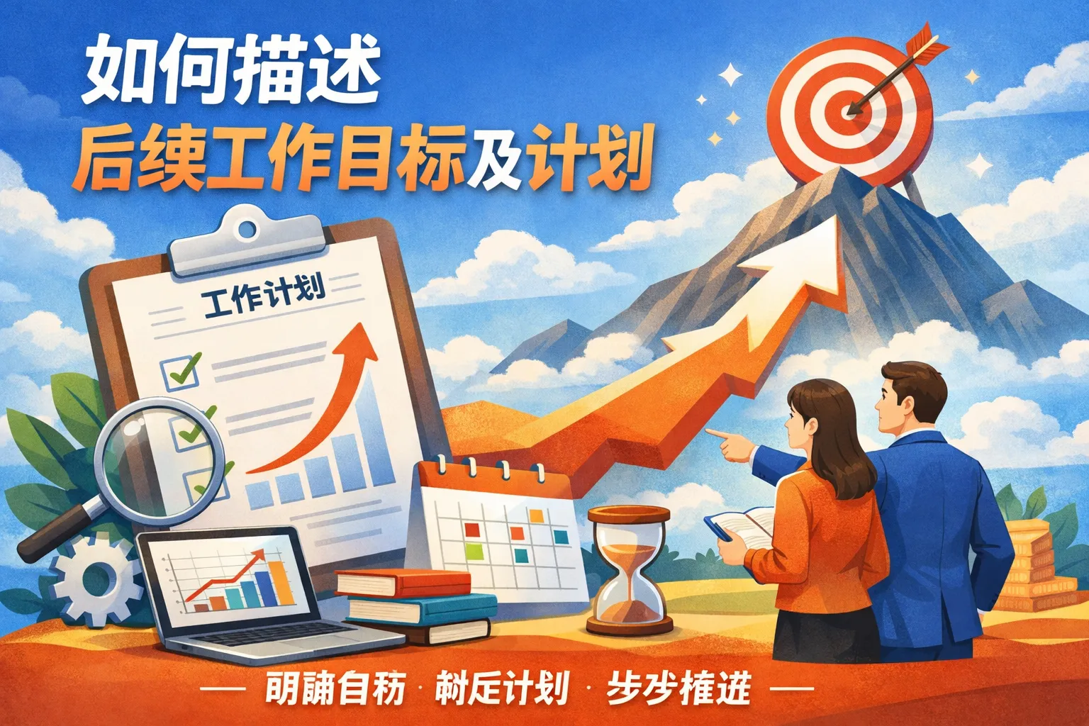 如何描述后续工作目标及计划