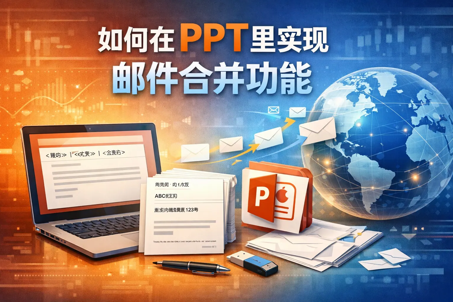 如何在ppt里实现邮件合并功能