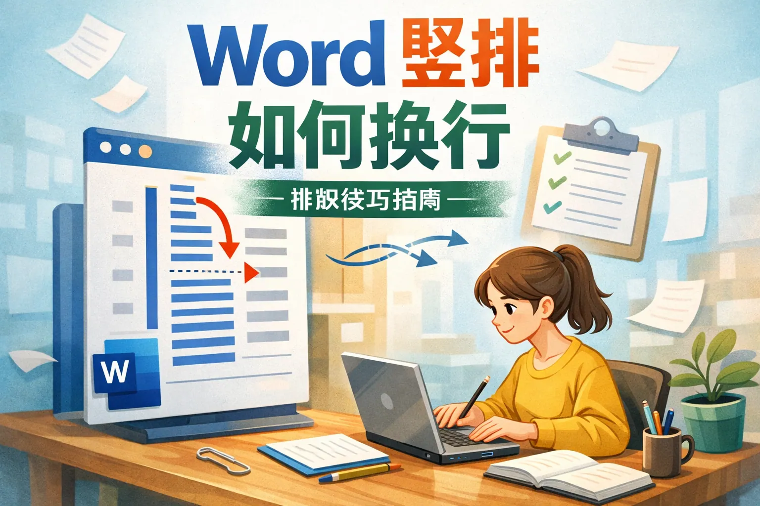 word竖排如何换行