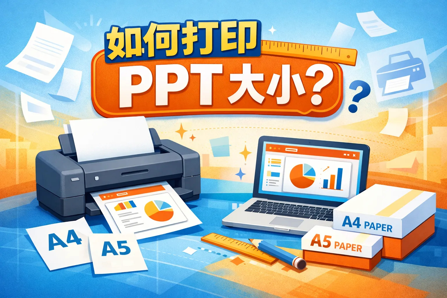 如何打印ppt大小