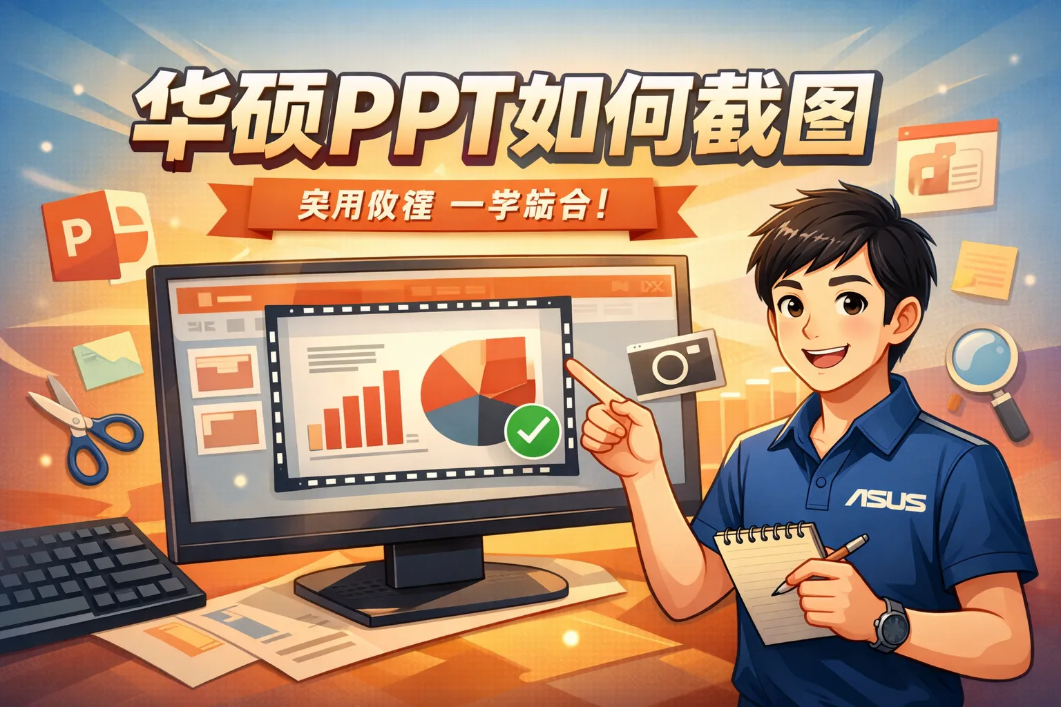 华硕ppt如何截图