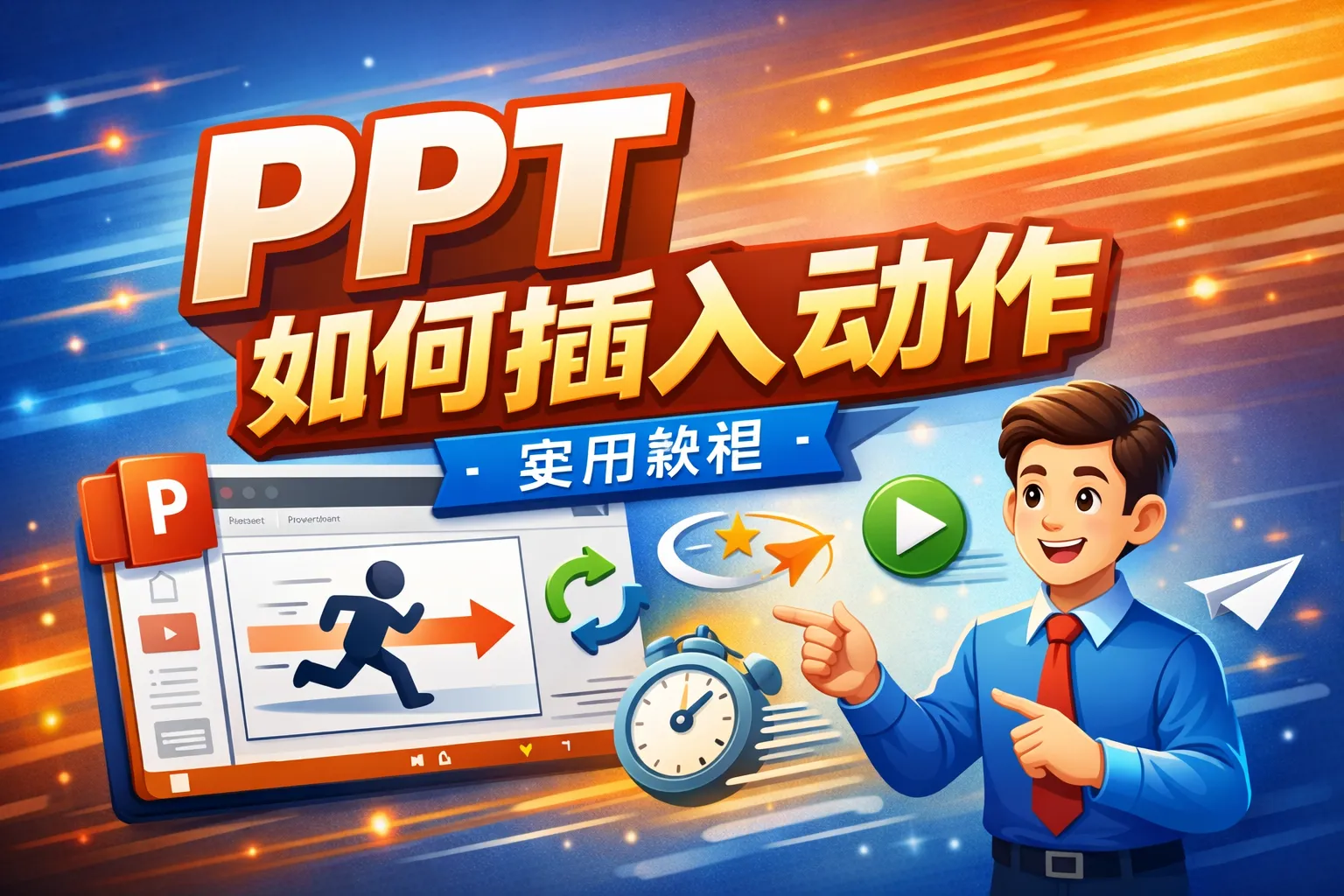 ppt如何插入动作