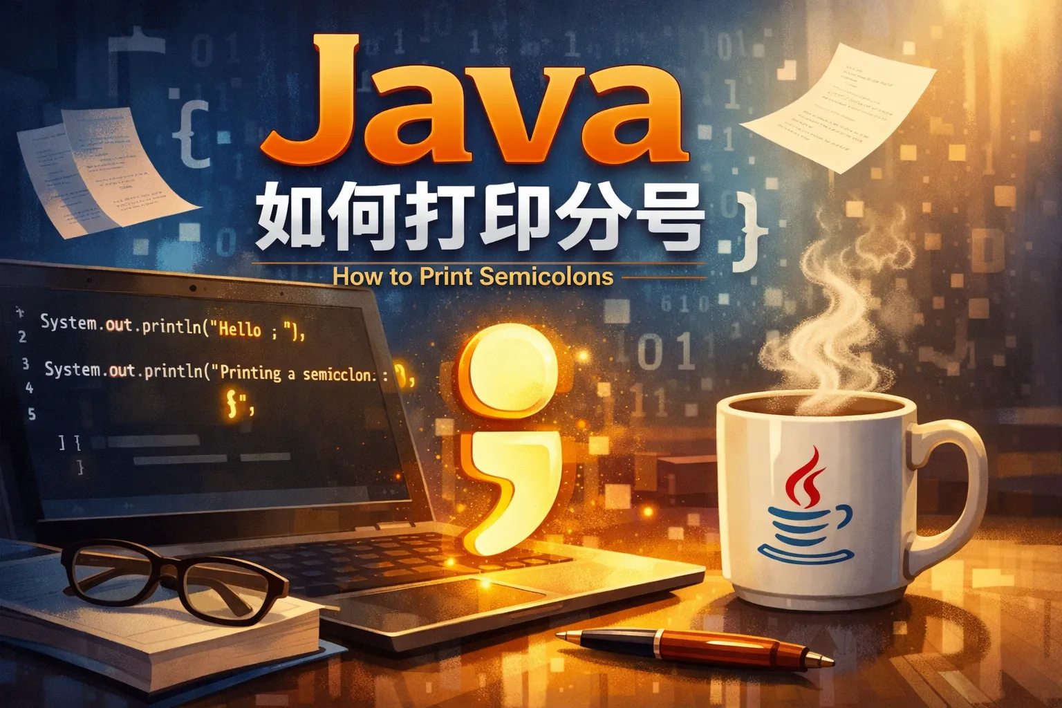 java 如何打印分号