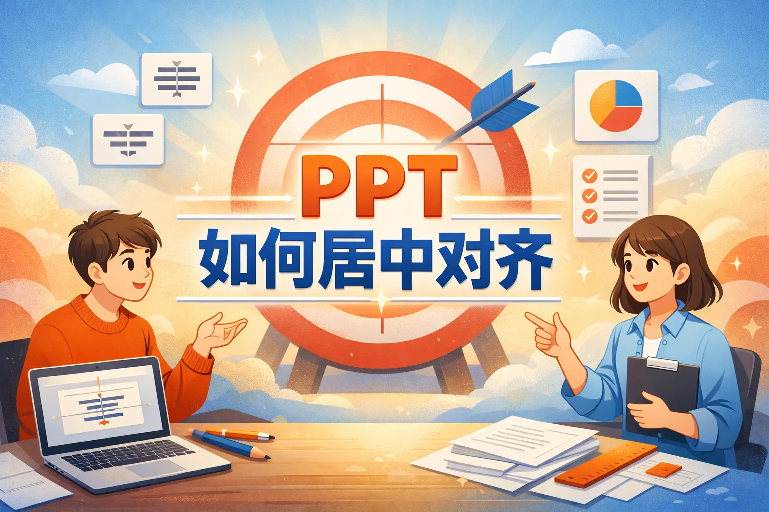 ppt 如何居中对齐