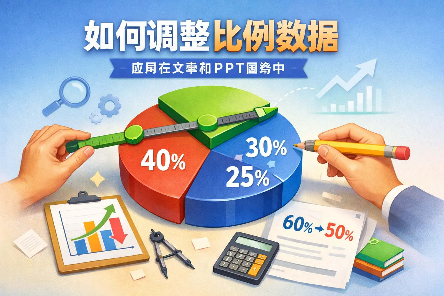 ppt图表中如何调整比例数据