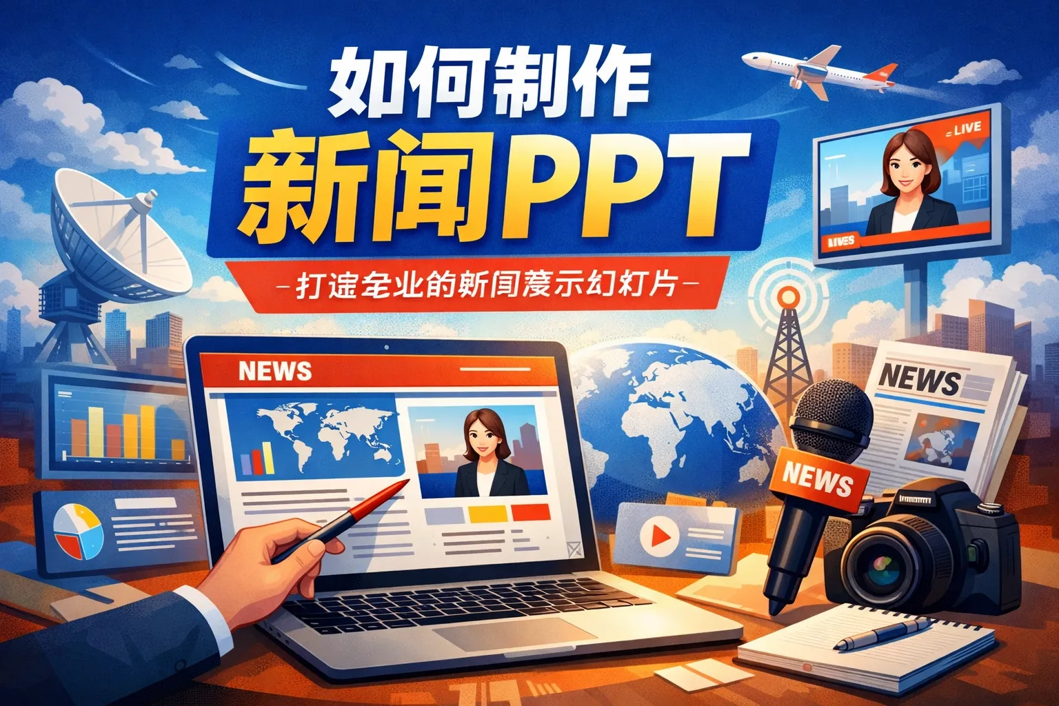如何制作新闻ppt