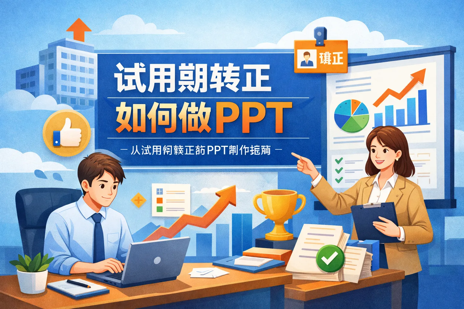 试用期转正如何做ppt
