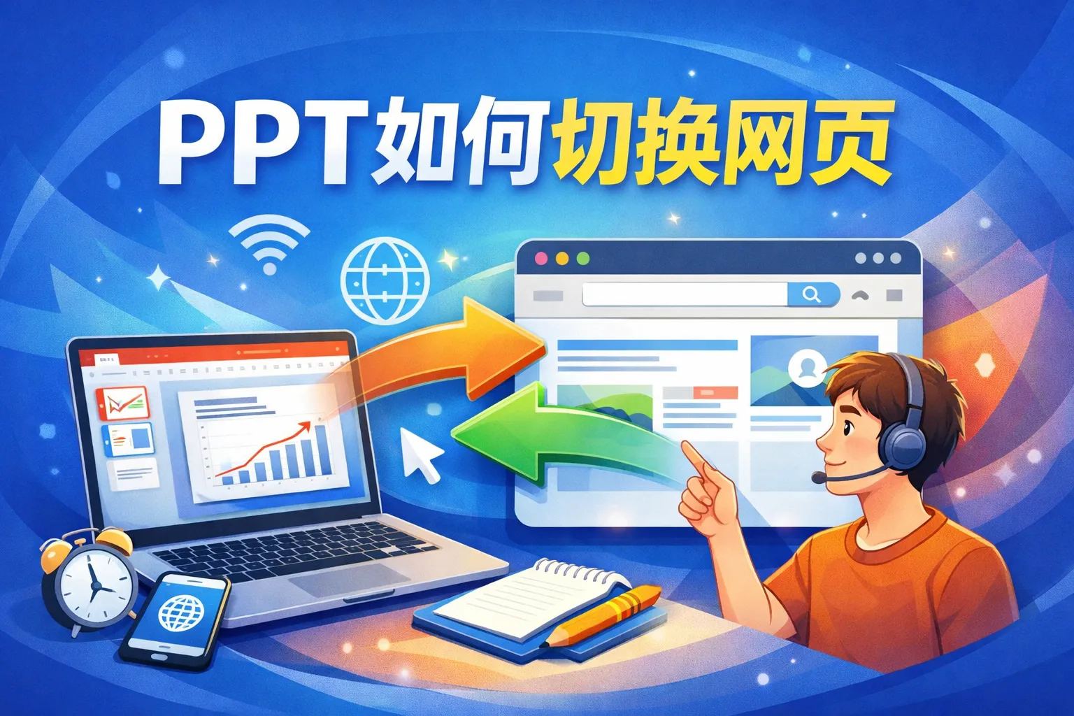 ppt如何切换网页