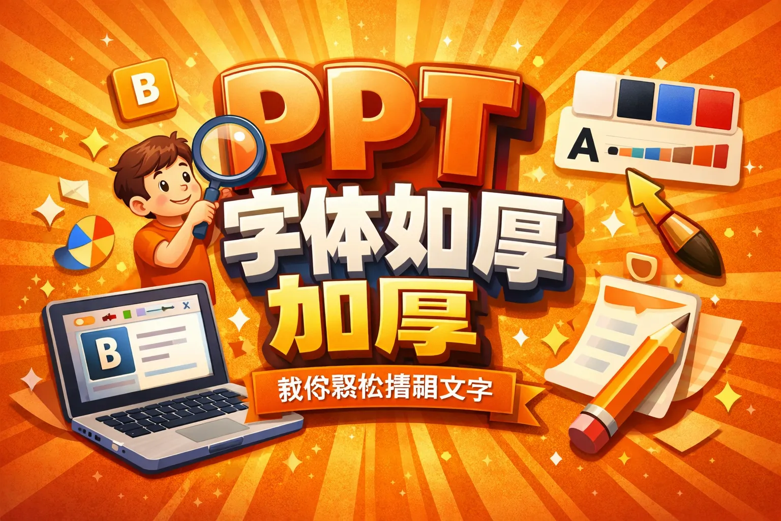 ppt字体如何加厚