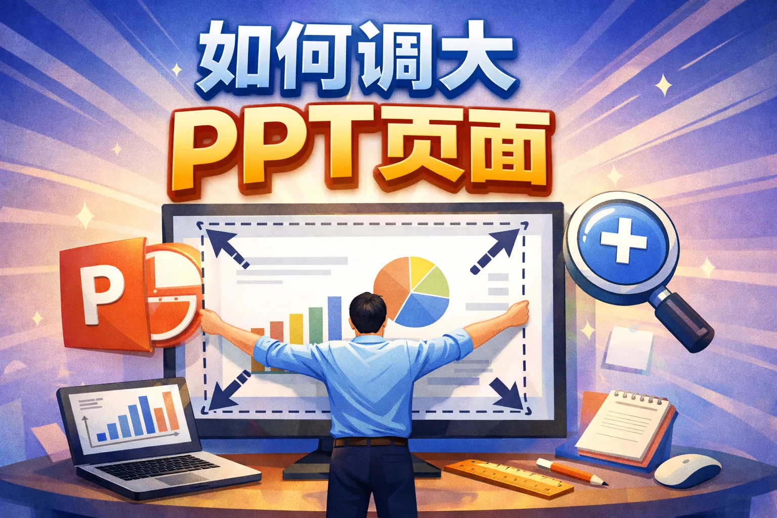 如何调大ppt页面
