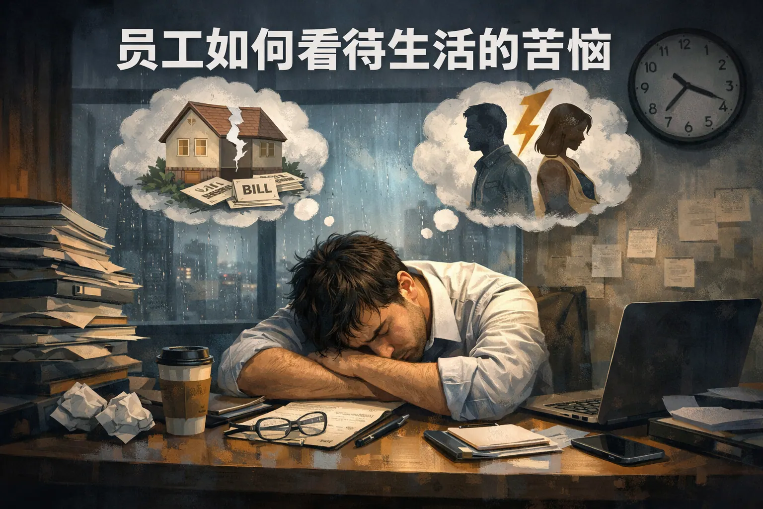 员工如何看待生活的苦恼