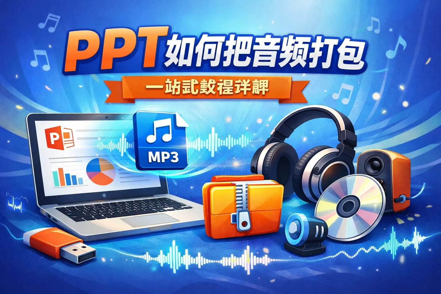 ppt如何把音频打包