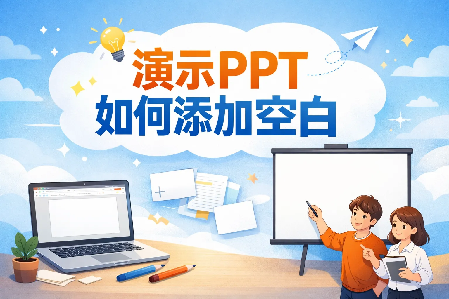 演示ppt如何添加空白