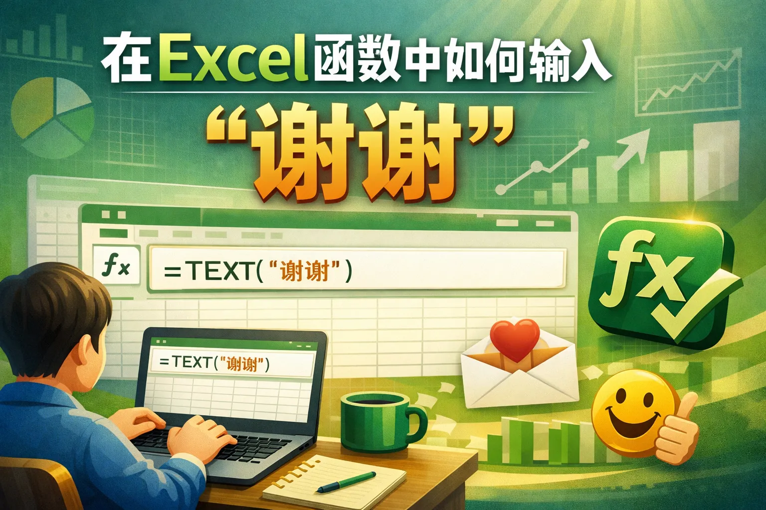 在excel函数中如何输入谢谢