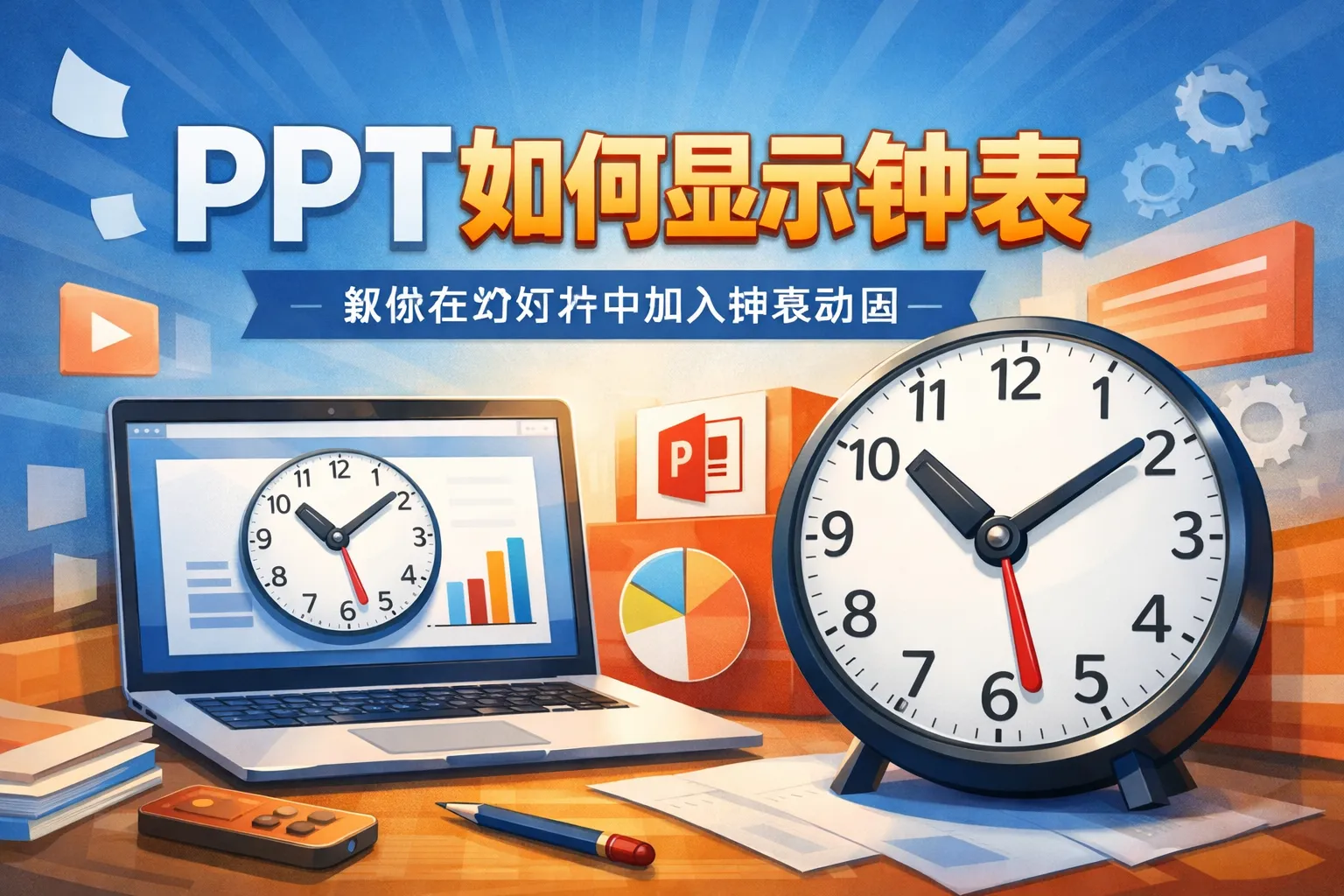 ppt如何显示钟表
