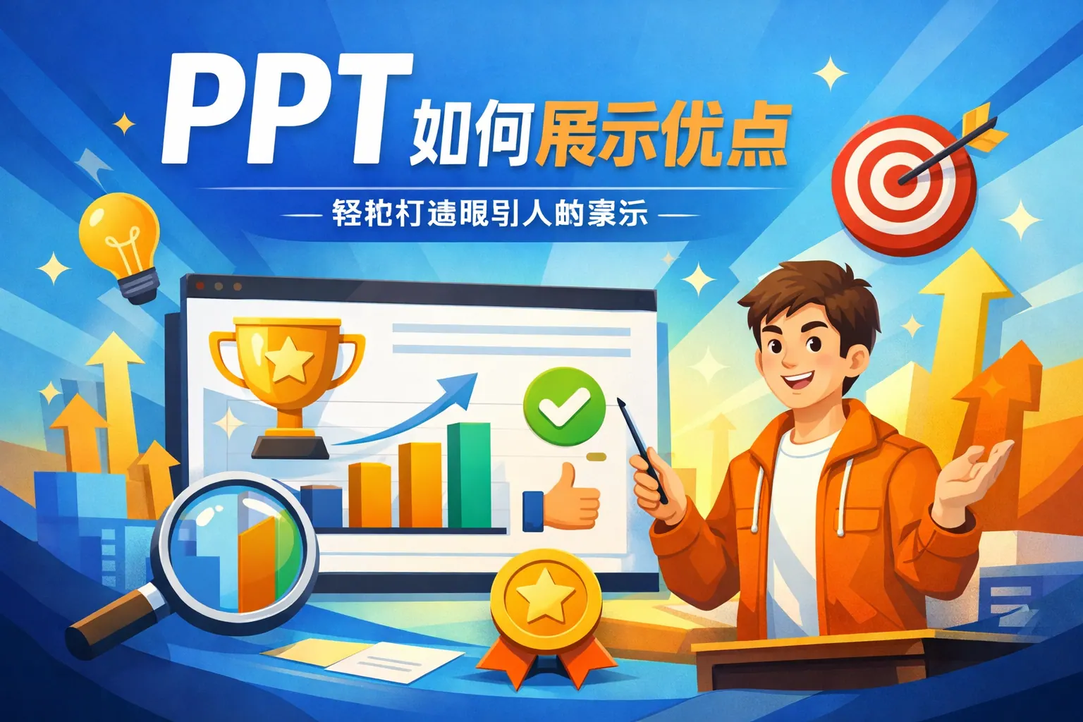 ppt如何展示优点