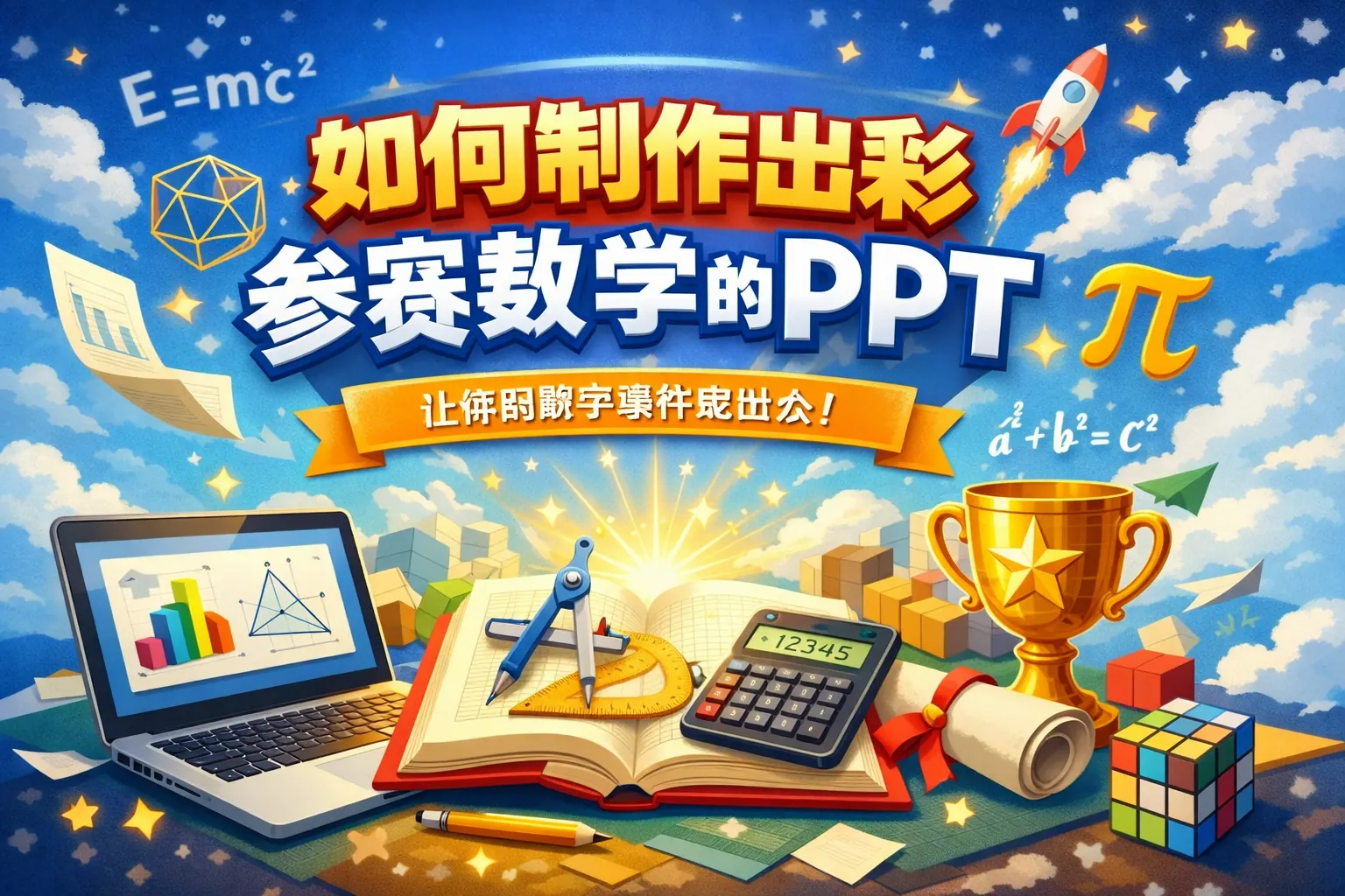 如何制作出彩参赛数学的ppt