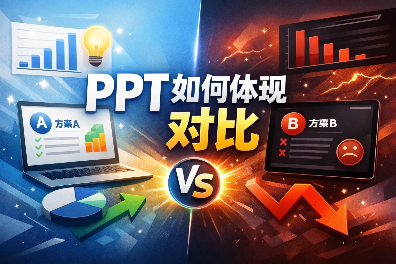 ppt如何体现对比