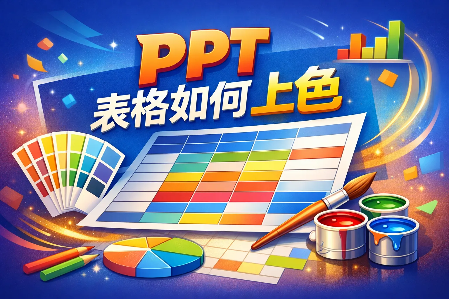 PPT表格如何上色