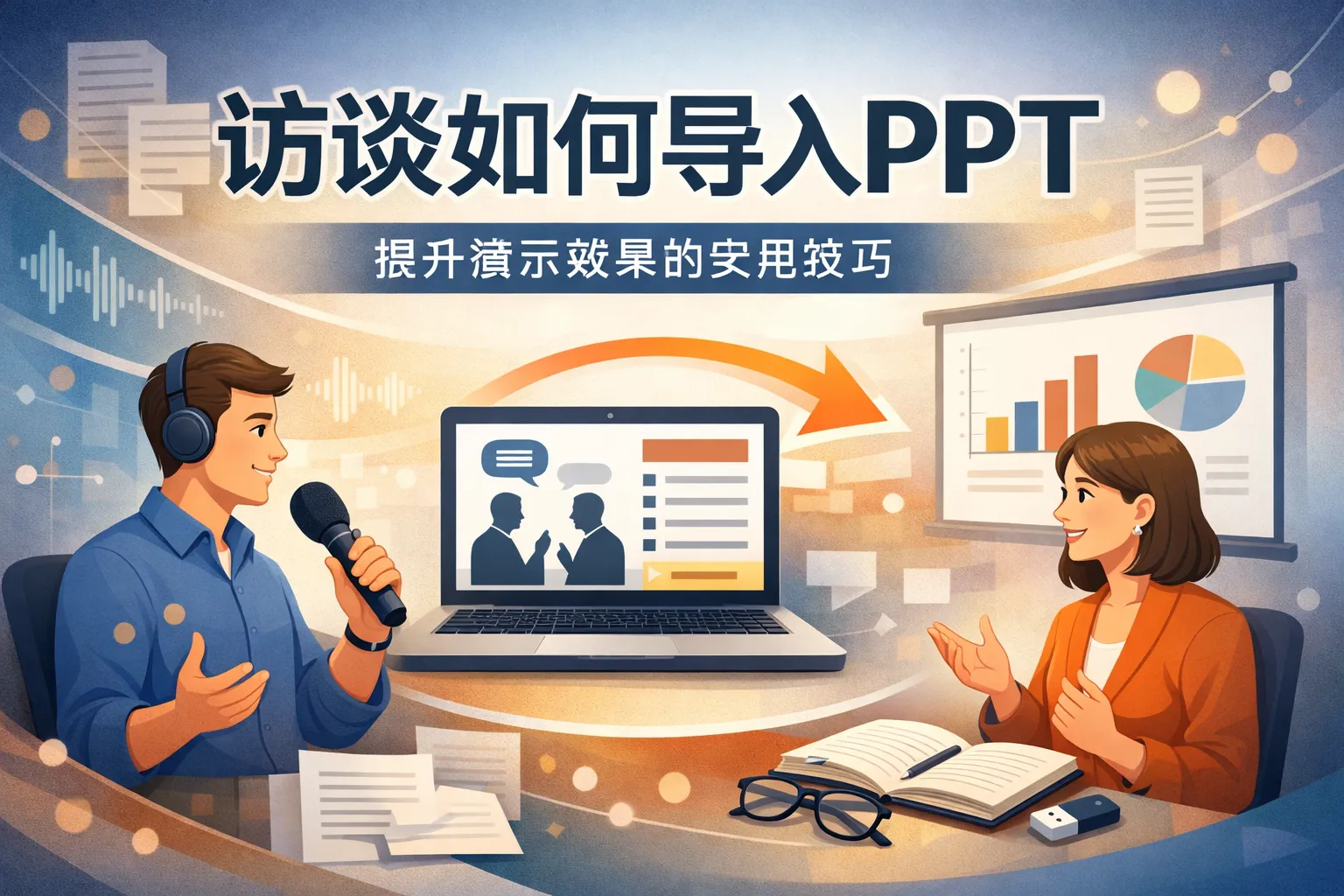 访谈如何导入ppt