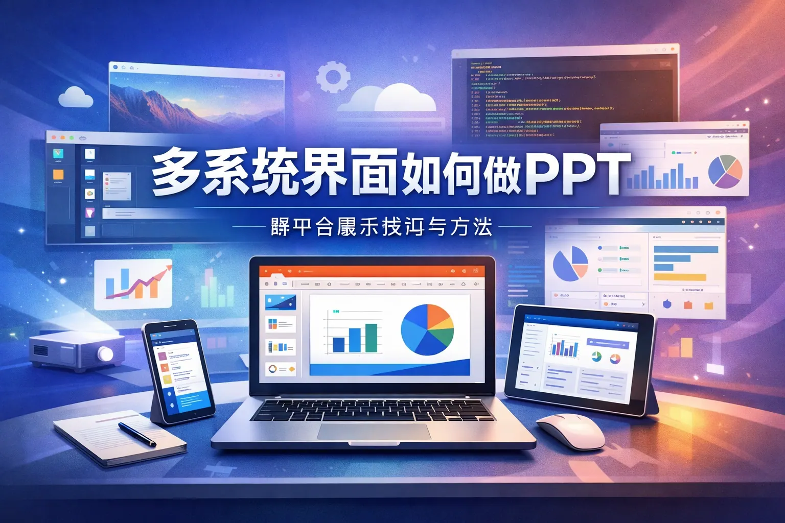 多系统界面如何做ppt