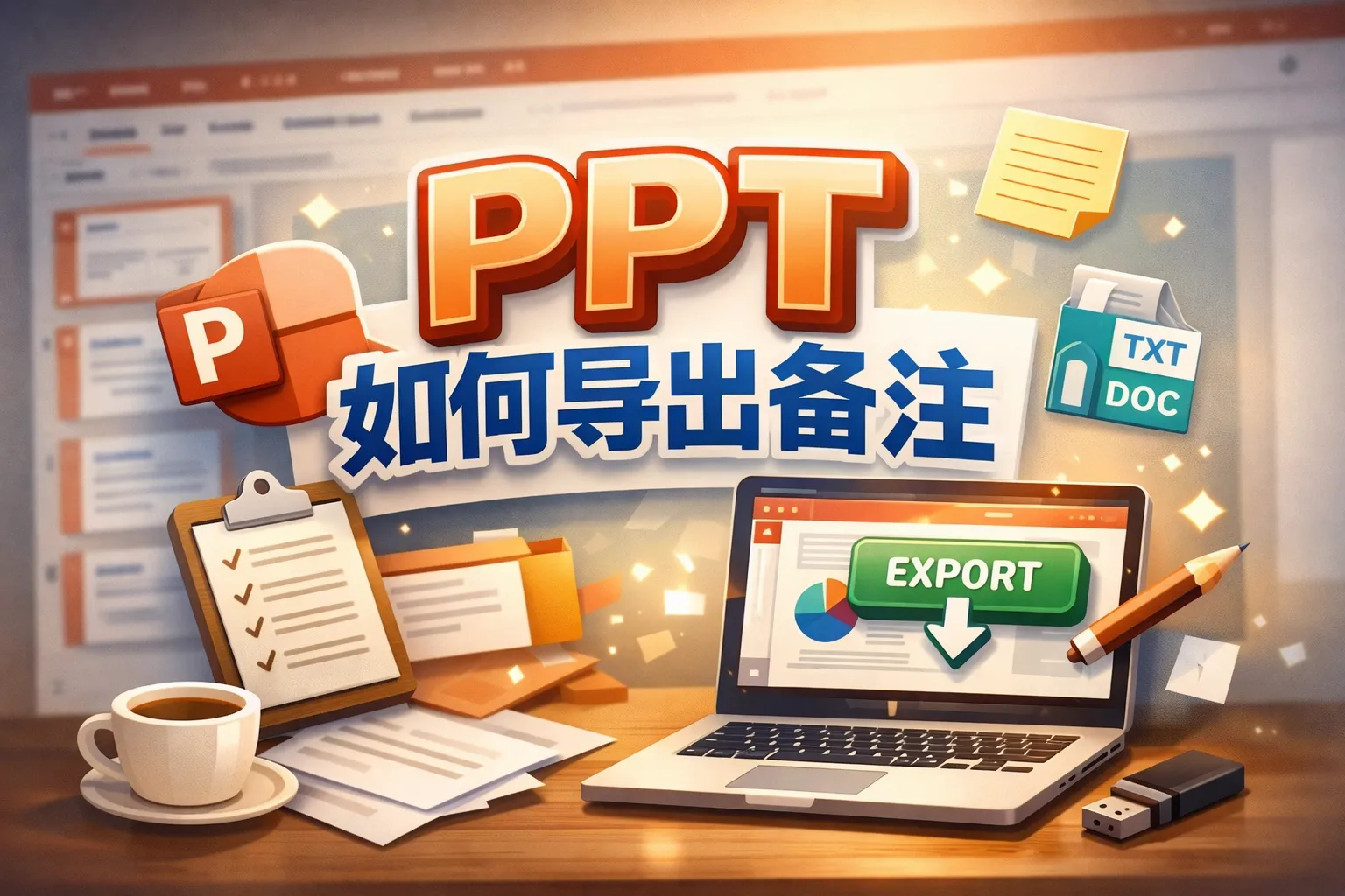 ppt如何导出备注