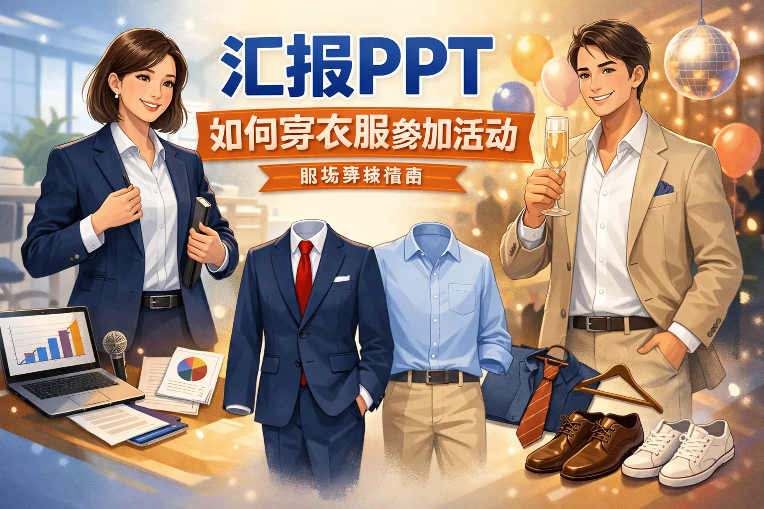 汇报ppt如何穿衣服参加活动