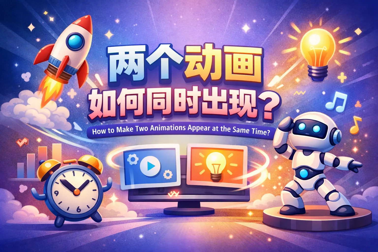ppt两个动画如何同时出现