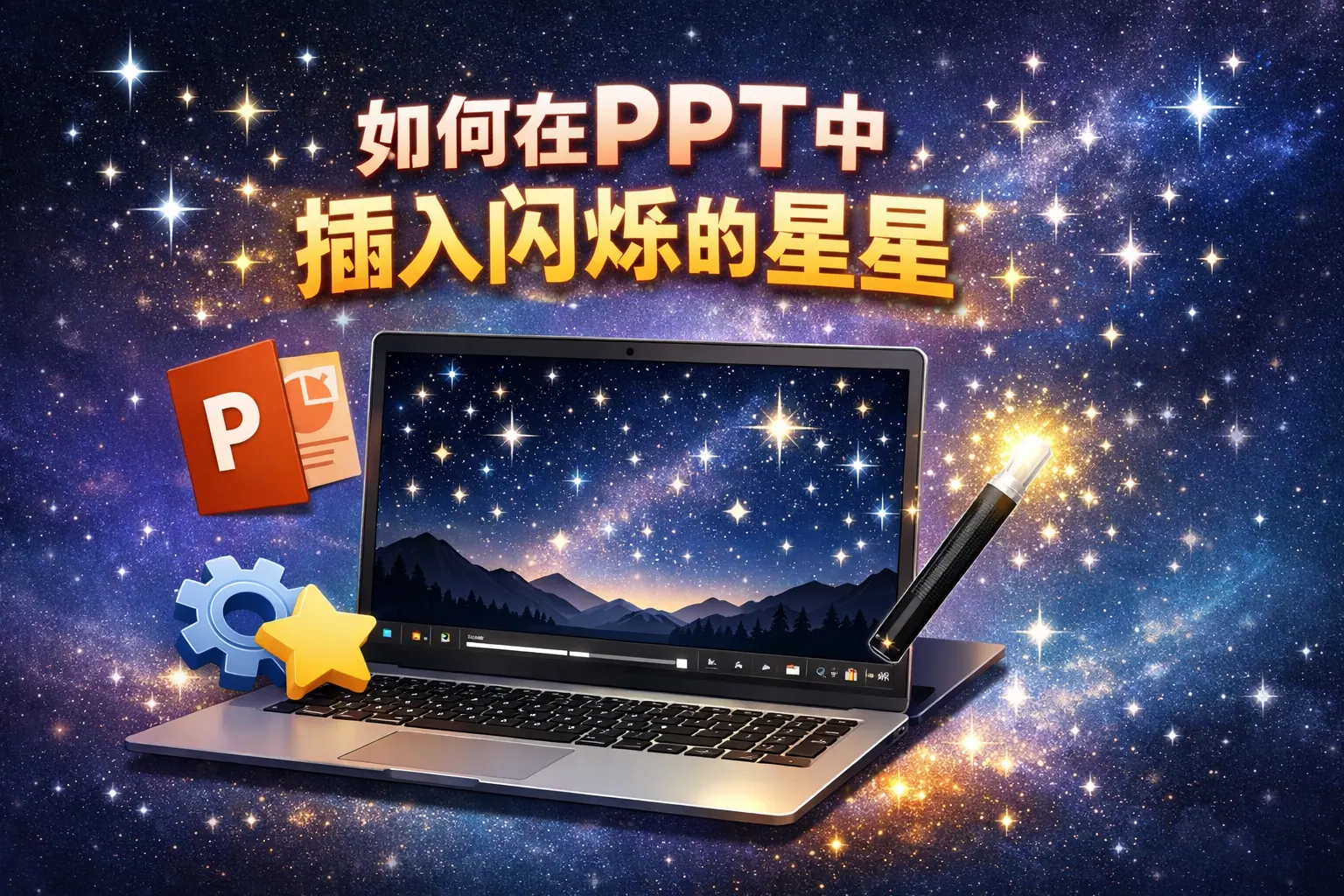 如何在ppt中插入闪烁的星星