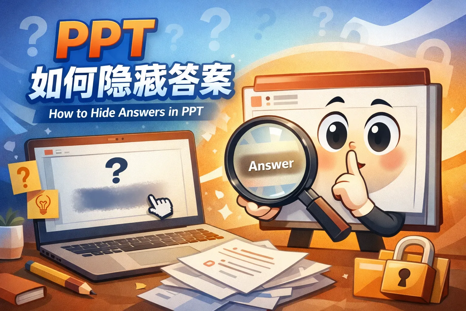 ppt如何隐藏答案