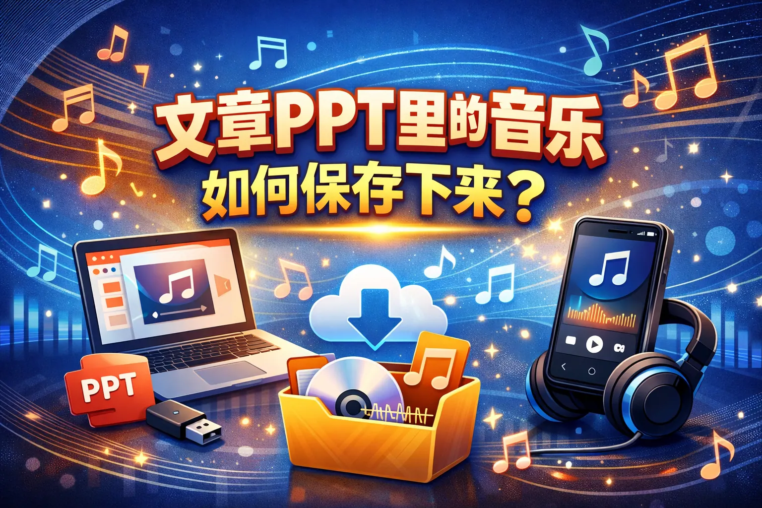 ppt里面的音乐如何保存下来