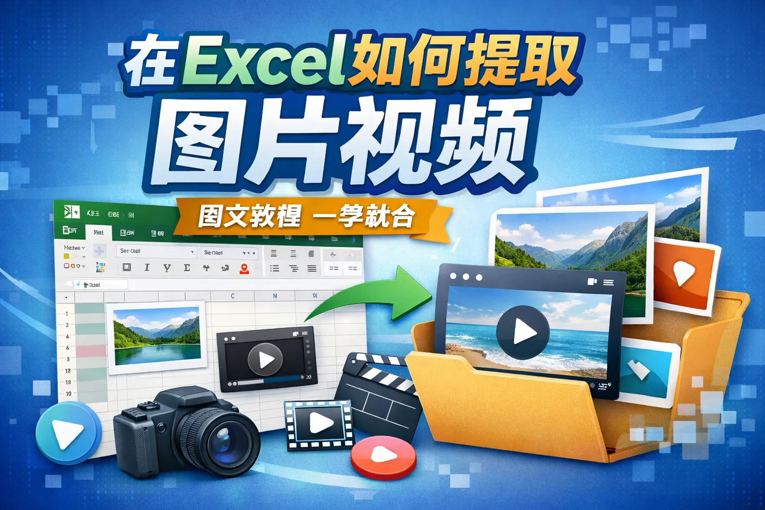 在excel如何提取图片视频