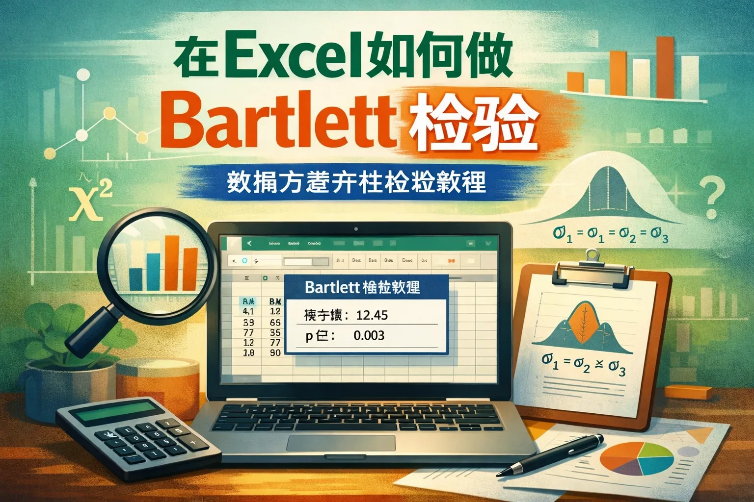 在excel如何做bartlett检验