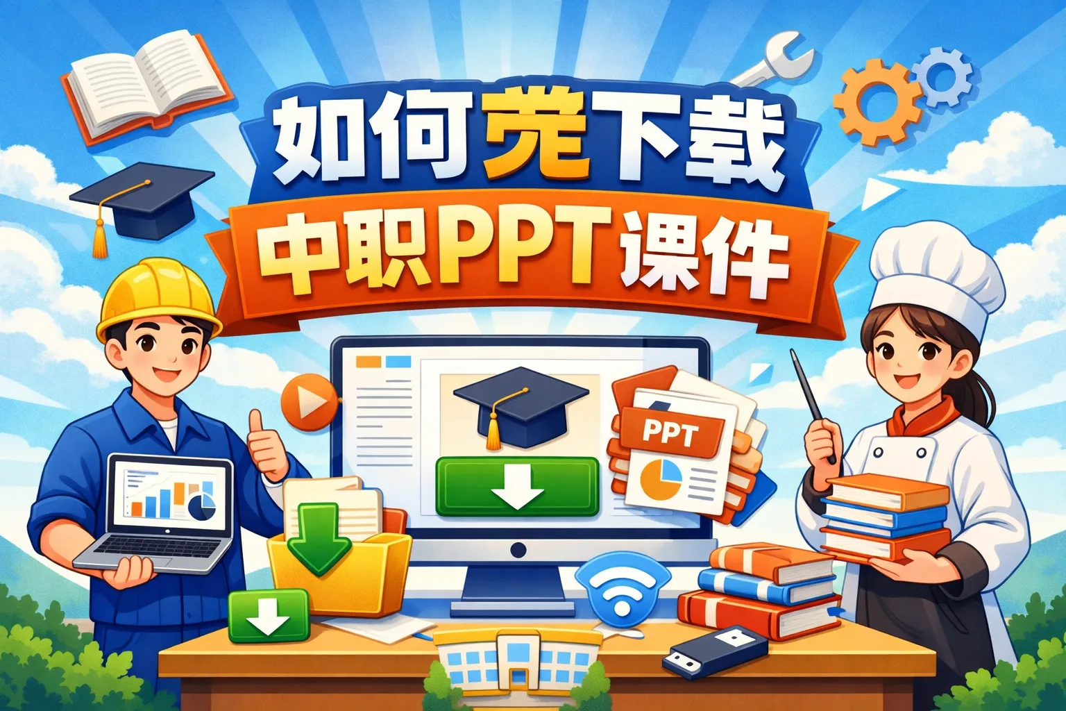 如何免费下载中职 ppt课件ppt