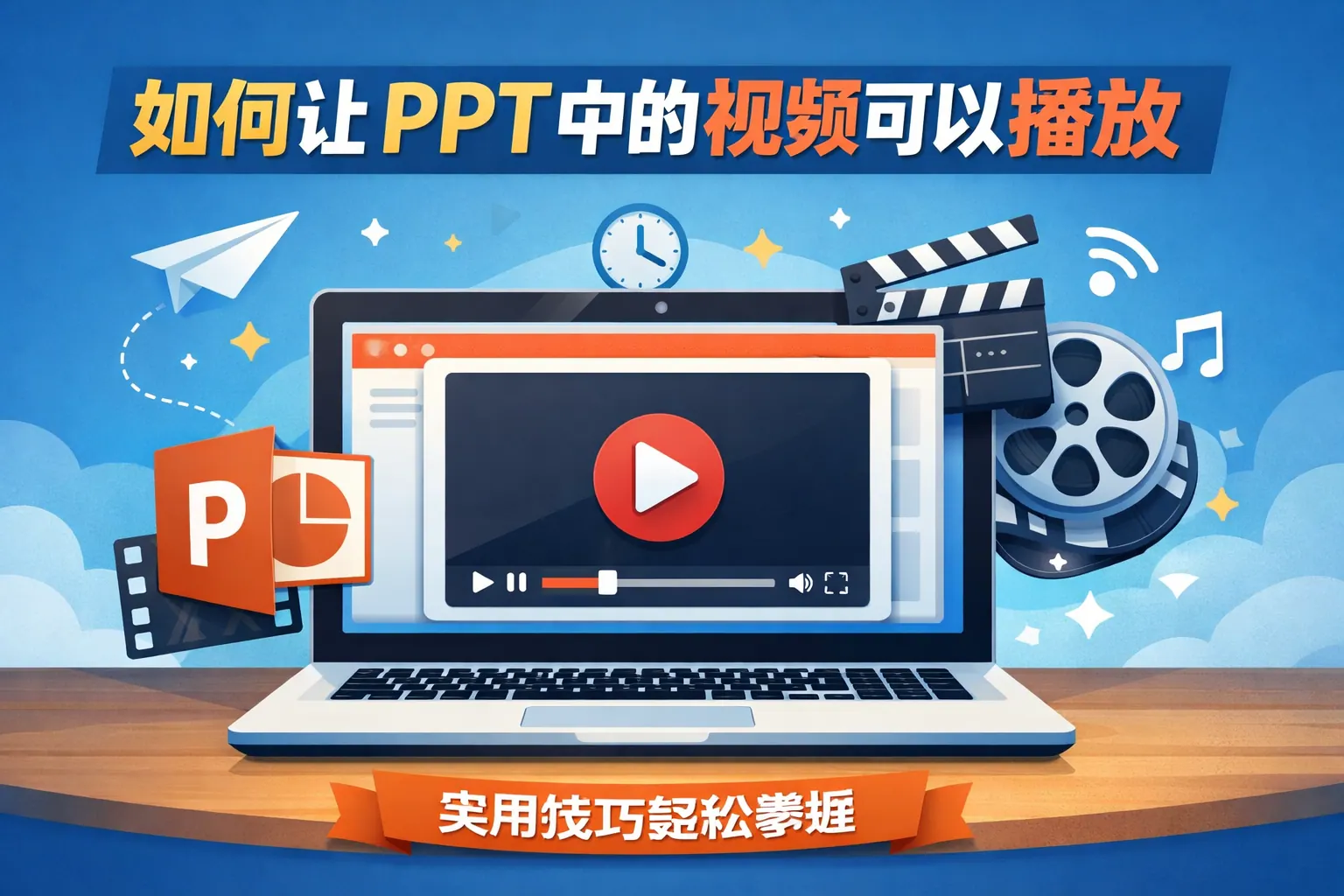 如何让PPT中的视频可以播放